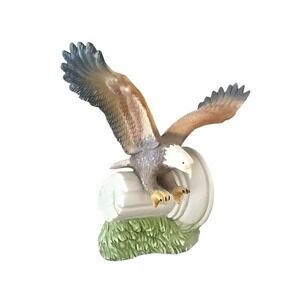 Vintage Eagle Statue Sculpture Figurine Bird Decor Faux Column Base Detailed 5in